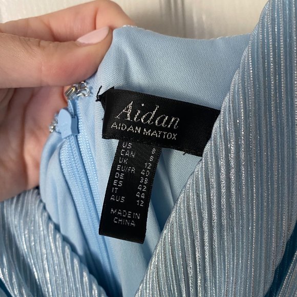 Aidan by Aidan Mattox Pleated Gown - Picture 6 of 6